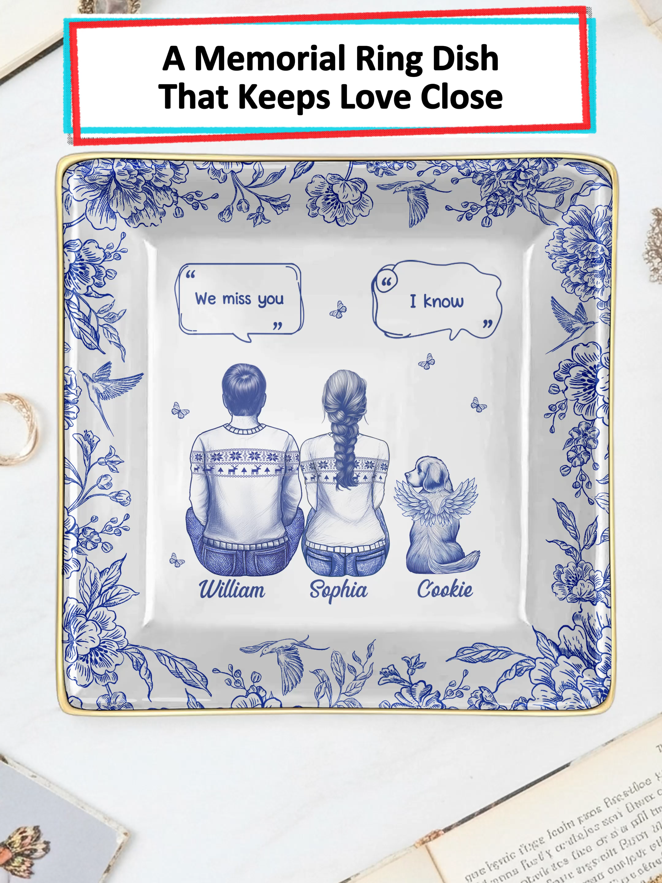 Every glance at this ring dish reminds me Cookie is still part of our family ❤️#wanderprints #personalized #gifts #Christmas#giftforpetlovers