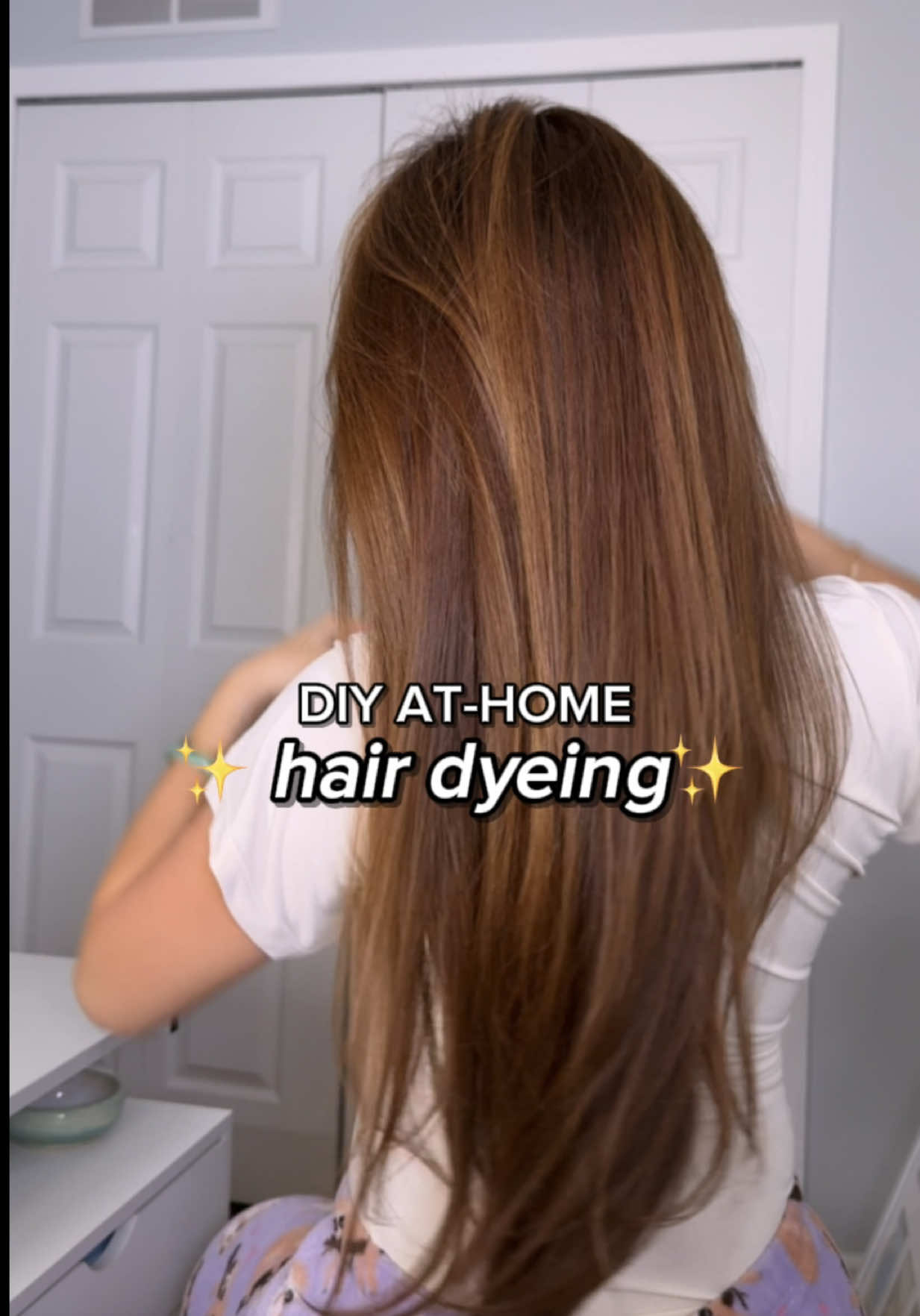 DIY DYEING YOUR HAIR at-home! WITH NO BLEACH! 💆🏽‍♀️ on episode 4 of glowing up until i feel like I’m hot. This is my hair coloring routine that I do every one (more like 2) month 🤎 I’ve been doing this for the past 3 years and it’s how I get my warm chestnut brown hair without bleach.  PRODUCTS: *exact products are linked in my LTK in my bio* @L’Oréal Professionnel majirel permanent crème in 10N @Redken Pro shades eq gloss in 6NB @OGX Beauty coconut miracle oil treatment  (I buy my color and supplies at a beauty supply store!) DISCLAIMER: this is just what I personally do and there’s a high chance that this wouldn’t work on your hair bc we all have different hair textures/coloring history/types. I’ve been dyeing my own hair since middle school so I’ve become familiar with my hair and how it processes color!! ANYWAYS be careful pls 🥺❤️ #haircolor #brunette #hair #hairdye #haircoloring 