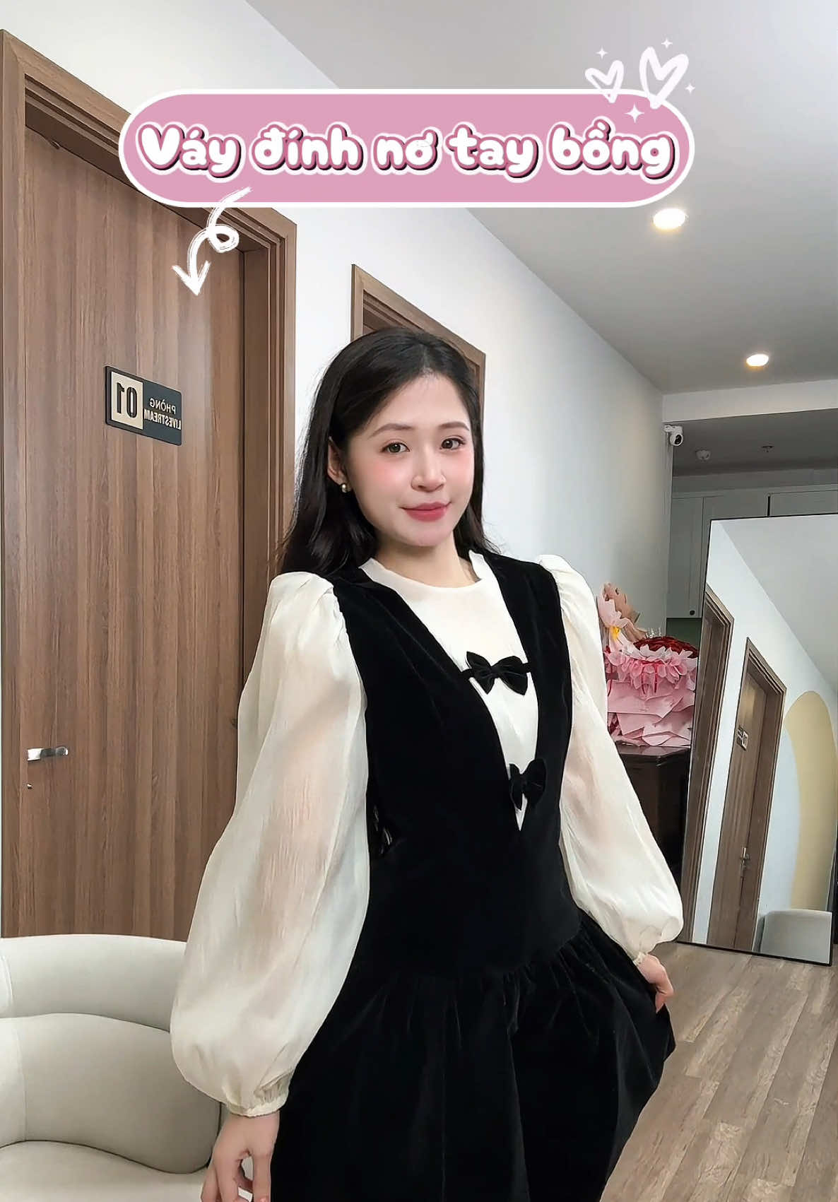 Em váy nhung dáng bồng xinh xỉuu nè🥰#huynhchang #huynhchangreview #huynhchang00 