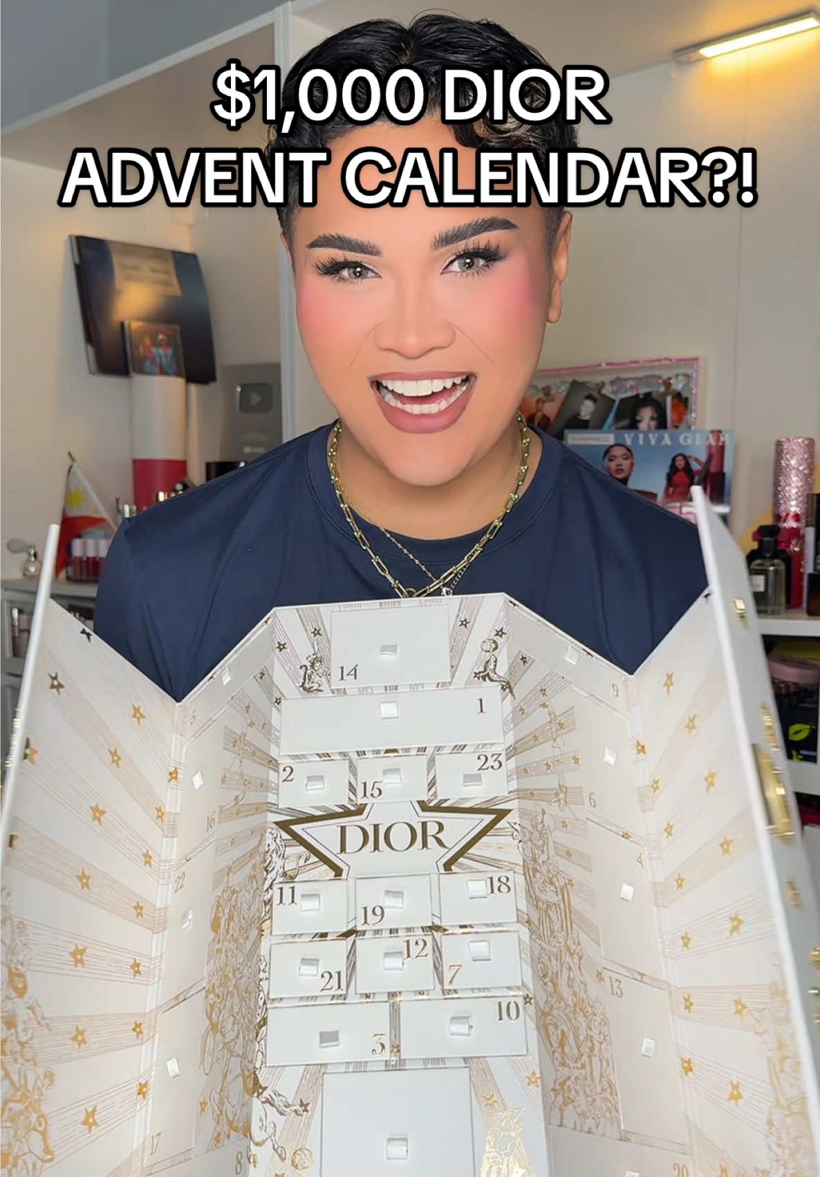 UNBOXING THIS $1000 ADVENT CALENDAR FROM DIOR?! 😱😱😭😅 This price point is insane and it better be worth it 🫣🤔 #adventcalendar #makeup #beauty #unboxing #unboxing 