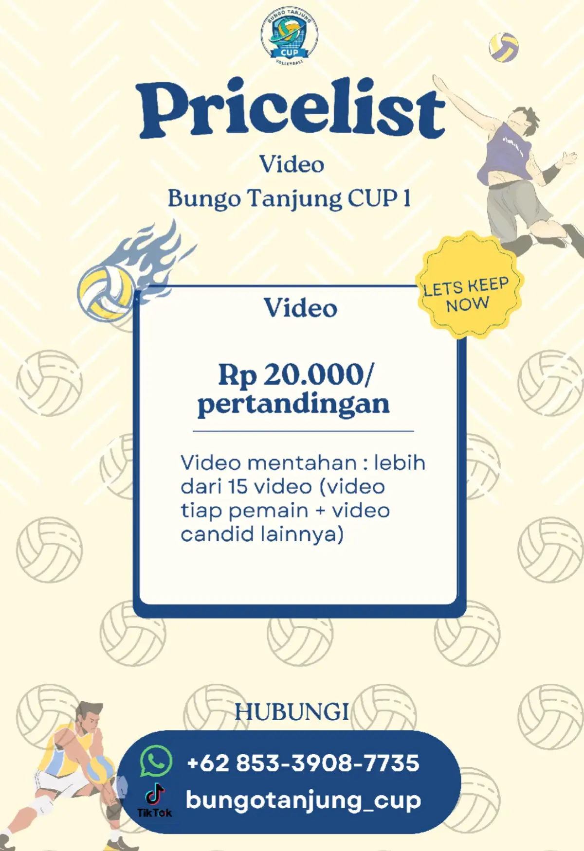 Buat tim yang butuh bahan buat cinematic, jj, konten, dan rasan-rasan, bisa langsung hubungi no tertera atau dm tiktok sebelum Pertandingan mulai. Untuk yang sudah bertanding bisa juga hubungi kami, hargaa amannn.  Gass banterr boloo🔥🔥 #bungotanjungcup1  #bungotanjung  #merangin  #bolavoliindonisia #voliasik