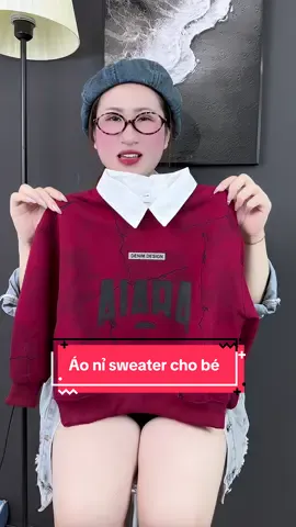 Áo nỉ sweater cho bé,cổ sơ mi có thể tháo rời #aosweaterchobe #aonichobetrai #aothudongchobe #aonixinhchobe 
