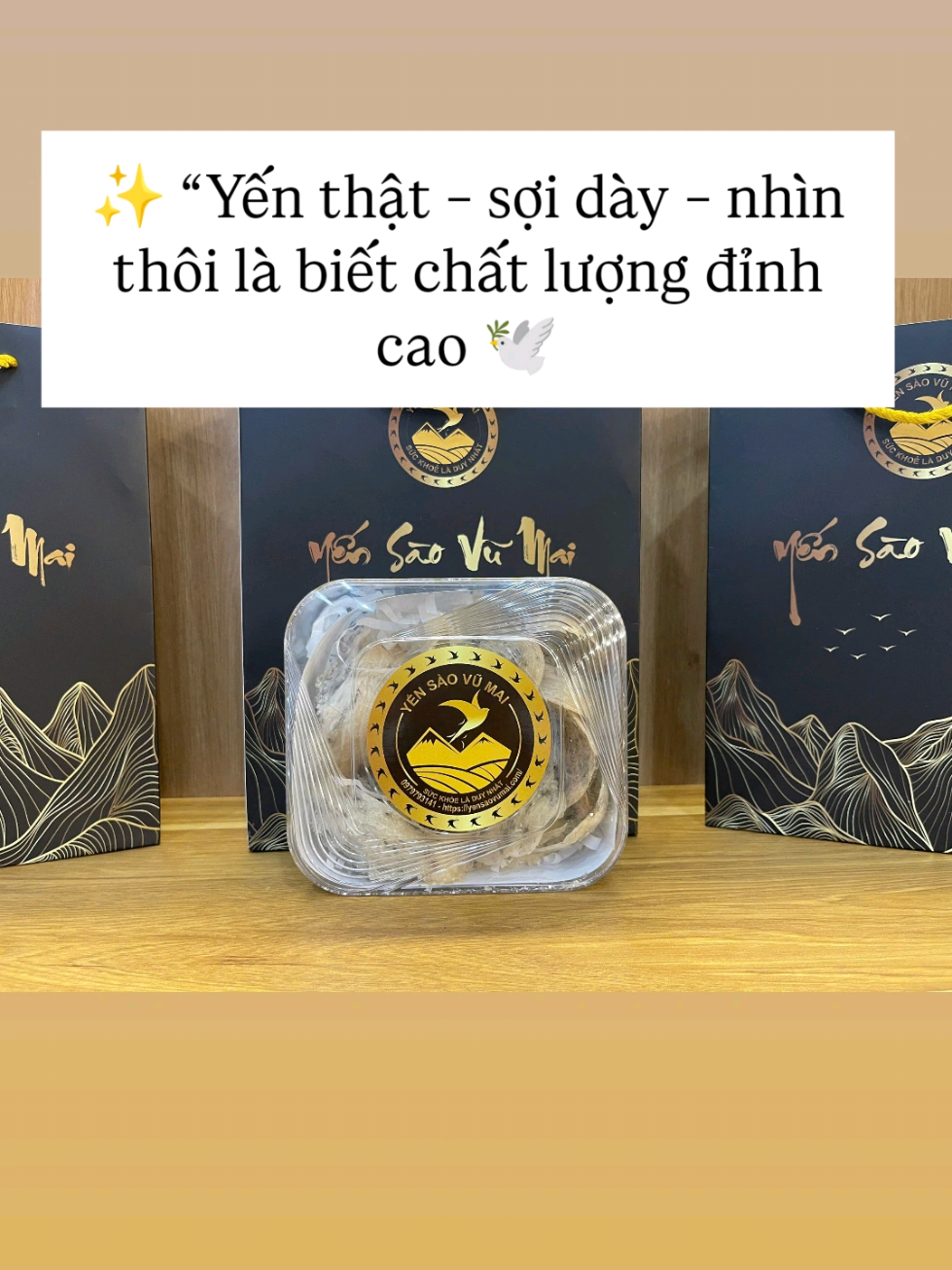 Thứ gì nguyên chất thì luôn có giá trị riêng ✨ Yến thô Vũ Mai – sợi yến tự nhiên, nguyên vẹn, chuẩn tổ nhà nuôi 💛” #YenThoVuMai #YenChuanNhaNuoi #QuaTangSucKhoe#TinhHoaYenViet #YenSaoVuMai 