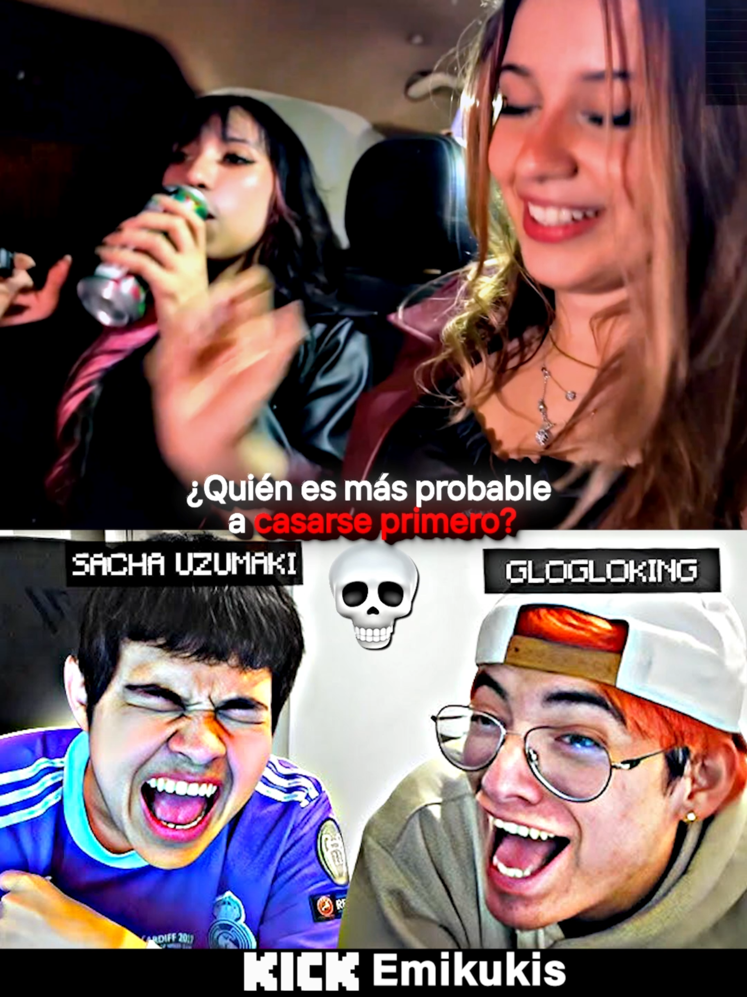 Adivinen quién termino tomando al final XD #Glogloking #Emikukis #sachauzumaki #emetsuki #yaniz #zully #clips #kickperu #parati #fyp