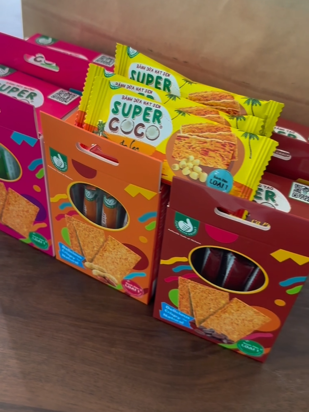 Combo Trải nghiệm dạng hộp nhỏ tiện dụng siêu ưu đãi 😍 #supercoco #banhduanuong #banhanvat #banhdacsan #anvatngon 