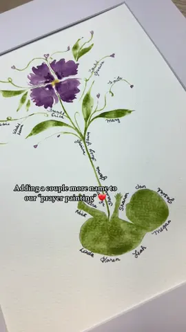 Unfortunately, we added a couple more names to our “prayer painting”.  We hope our prayers help the healing. #infantloss #miscarriage #infantlossawareness #miscarriageawareness 