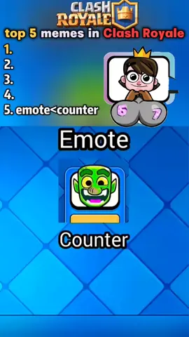top 5 memes in Clash Royale #clashroyale 