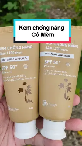 Kem chống nắng sâm 1700 Cỏ Mềm, hạn chế lão hoá da, nâng tone, che khuyết điểm tốt #kemchongnang #comem #lamdep #trangdiem #myphamchinhhang 