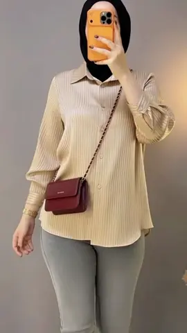 Kemeja satin bahan adem lembut 🫶🏻🤩 #kemejawanita #outfitideas #ootdfashion #inpirasifashion 