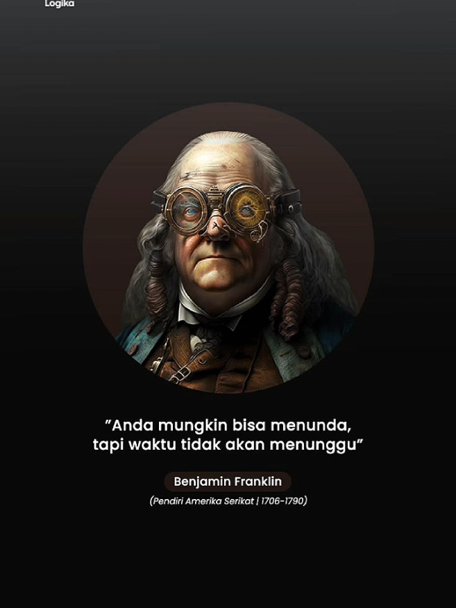 Benjamin Franklin: Sang Penemu yang Menyalakan Dunia Di masa ketika listrik masih dianggap misteri, Benjamin Franklin lahir di Boston, tahun 1706. Ia bukan anak orang kaya — hanya anak ke-15 dari seorang pembuat lilin. Tapi rasa ingin tahunya jauh lebih terang dari lilin-lilin yang dibuat ayahnya. Sejak kecil, Franklin suka membaca dan bereksperimen. Ia belajar sendiri tanpa sekolah tinggi, namun mampu menjadi ilmuwan, penulis, diplomat, dan penemu besar. Salah satu kisah paling terkenal adalah eksperimen layang-layangnya di tengah badai. Dengan seutas tali dan kunci logam, Franklin membuktikan bahwa petir adalah bentuk listrik. Dari sana lahir ide tentang penangkal petir — penemuan yang menyelamatkan ribuan bangunan hingga hari ini. Tapi kejeniusannya tidak berhenti di sana. Ia juga: Mendirikan perpustakaan umum pertama di Amerika. Menciptakan kacamata bifokal, agar bisa melihat jauh dan dekat tanpa ganti kacamata. Menjadi salah satu penyusun Deklarasi Kemerdekaan Amerika Serikat. Franklin percaya bahwa pengetahuan adalah kekuatan. Ia tidak hanya cerdas, tapi juga bijak dalam hidup. Ia berkata: > “Jangan sia-siakan waktu, karena itulah bahan dasar dari kehidupan.” --- 🌟 Pesan dari Kisah Benjamin Franklin Kecerdasan bukan soal gelar, tapi rasa ingin tahu dan kerja keras. Franklin membuktikan bahwa orang biasa bisa meninggalkan jejak luar biasa — kalau tidak berhenti belajar dan mencoba.