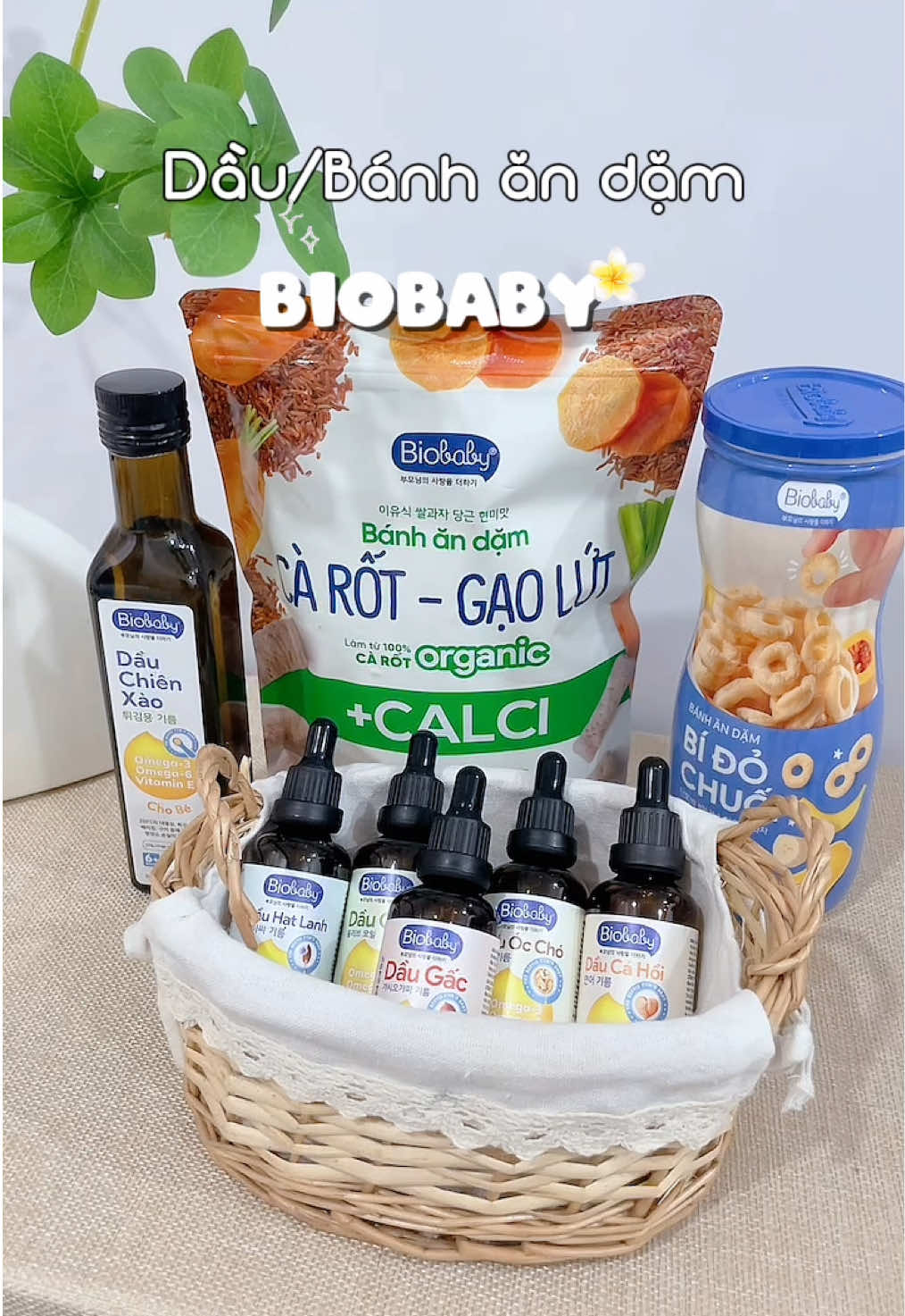 Bánh và dầu ăn dặm biobaby, thơm ngon dinh dưỡng cho bé #biobaby #andam #andamcungbe #dauandamchobe 