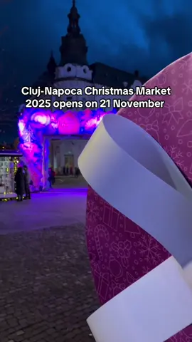 Cluj-Napoca Christmas Market 2025 opens on 21 November. Footage by vermllllon #fyp #cluj #clujnapoca #christmas #christmasmarket #romania #targuldecraciuncluj 