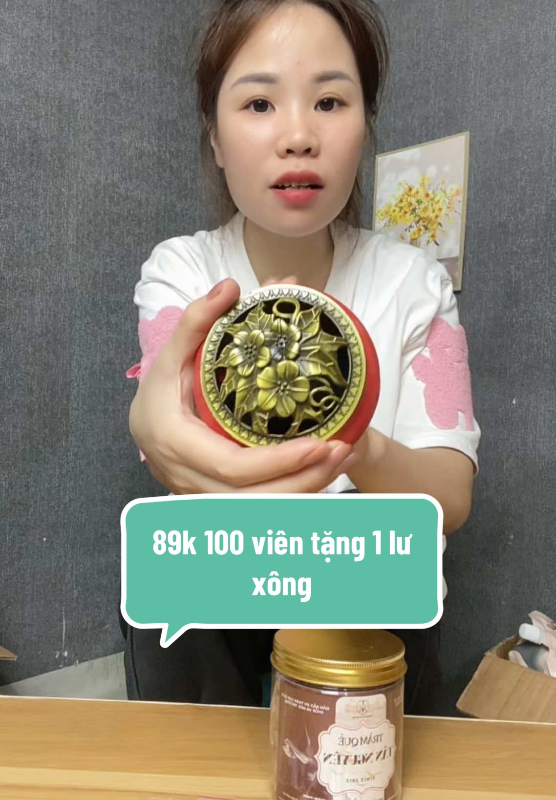 89k 1 hộp nụ trầm tặng 1 Lư xông mua nhanh kẻo về giá cao nhé #nutramhuong #tramhuong #nghiaemreview #xuhuong 