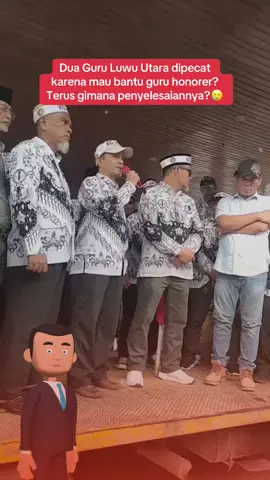 Dua guru Luwu Utara, Sulawesi Selatan dipecat karena minta sumbangan ke orang tua murid untuk membayar gaji guru honorer! Tapi Presiden Prabowo langsung turun tangan dan ngasih rehabilitasi buat memulihkan hak mereka! Terus gimana kejadiannya?🤔 #prabowo #guru #luwuutara #honorer #sulawesiselatan 