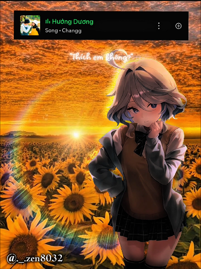 Hướng Dương - Changg #lyrics #gfxanime #song #xuhuong #100k