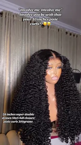 Cruise oo😂😂 All lengths of pixie curls available paired with 5 by 5, 4 by 4 or full frontal available . . 26 inches super double drawn 5by5 full closure pixie curls 300grams  #hairbysomma #hairvendorinbenincity #hairbysommareviews #26inchespixiecurls  Hair by somma reviews