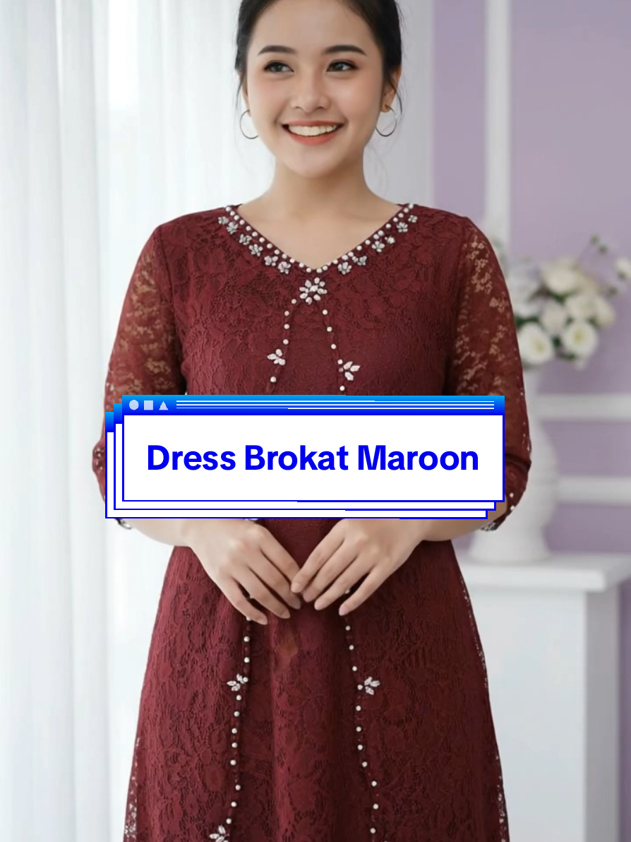 Membalas @marlince.sianipar  #dressbrokat #bajubrokat #bajunatal #gaunbrokat 