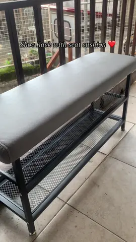 Shoe Rack with seat cushion #shoerack #shoeorganizer 