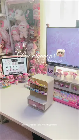 Every stationery girlies must have 💕🌸 #penorganizer #tableorganizer #multifunctionaldeskorganizer #deskorganizer #tablesetup 