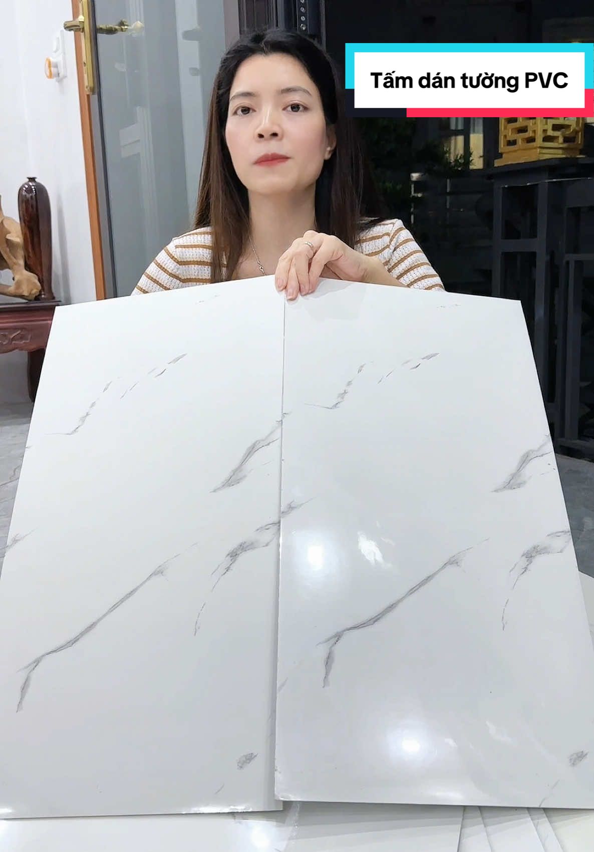 Tấm dán tường vân đá đẹp rẻ dễ thi công #nhisuti #xuhuong #tampvcvanda #tamdantuong #xopdantuong 