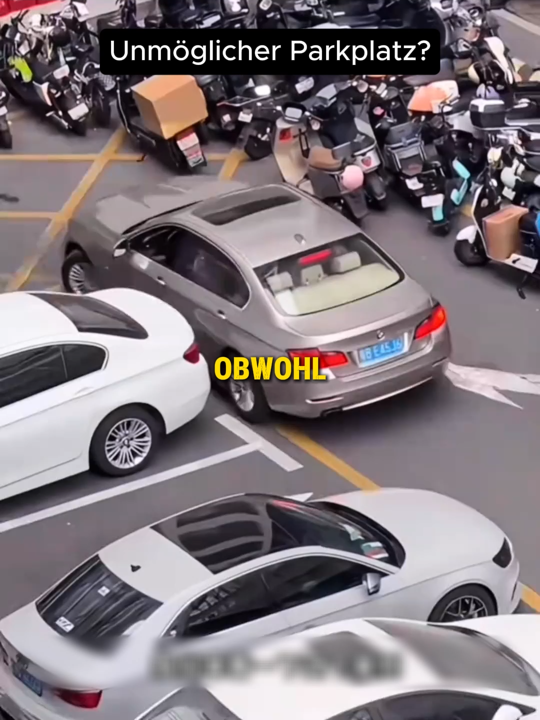 In einen unmöglichen Parkplatz Einparken 🚗🅿️ #Auto #Parken #Wissen