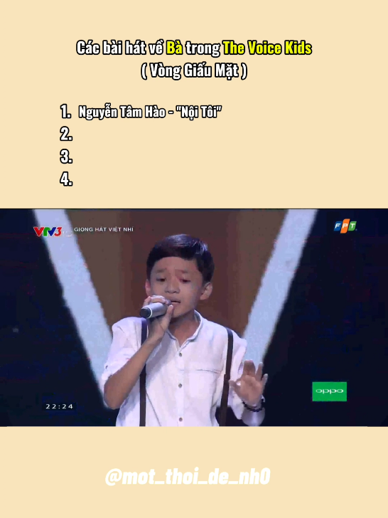 Các bài hát về Bà trong The Voice Kids ( Vòng giấu mặt ) #thevoicekids #gionghatvietnhi #xuhuong 