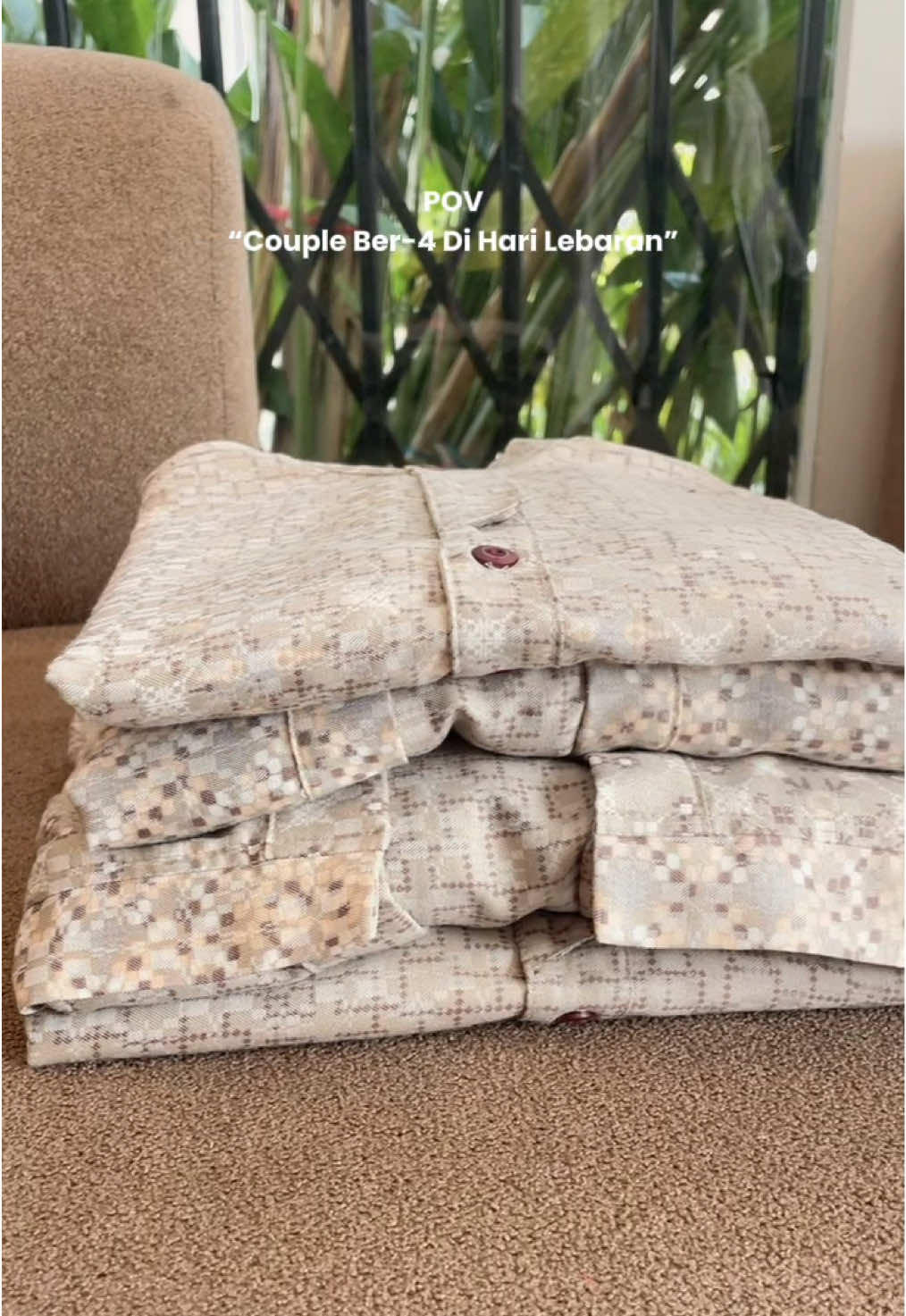 Masyaallah,ada yang sama gak?lebaran tahun ini sudah nambah anggota jadi ber-4🫰🏻 #fypシ゚ #sarimbitlebaran #eidmubarak #couple #lebaran 