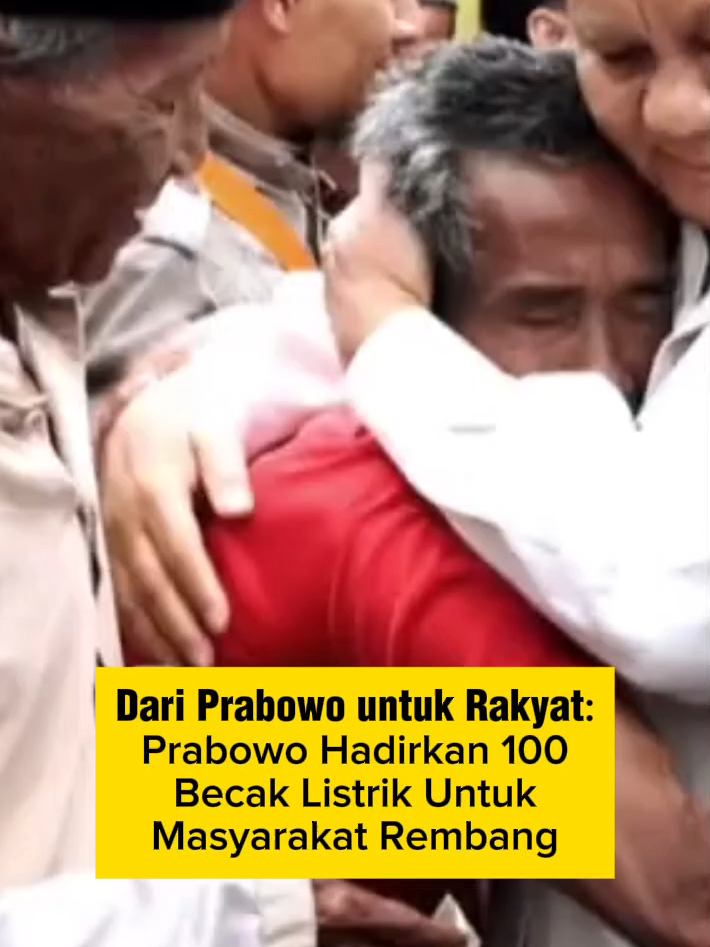 Prabowo hadirkan 1000 becak listrik untuk masyarakat Indonesia, 100 diantaranya dibagikan di Rembang 🥰 #4upage #fyp #viral #purbaya #rembang #fyppppppppppppppppppppppp