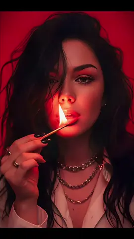 Как создать смелый, кинематографический портрет женщины в тёмно-красном свете, которая подносит зажжённую спичку к своим губам. Теплый сияние пламени подчеркивает её блестящие губы и создаёт эффектный блеск на коже. #gemini#capcut #capcutpioneer #capcutforus #fypПортрет     с огненным красным фоном в Gemini AI – руководство Тренд огненных портретов Руководство по созданию портрета с персонажем, подносящим зажженную спичку к губам Flame red background portrait Gemini AI tutorial Flame portrait trend Tutorial for creating a portrait with a character holding a lit match near their lips How to make A BRAVE, CINEMATOGRAPHIC PORTRAIT OF A WOMAN FILLED WITH DARK RED LIGHT THAT BRINGS A LIT MATCH TO HER LIPS. THE WARM SHINE OF THE FLAME UNDERSTAND HER SHINY LIPS AND CREATES AN EFFECT SHINE ON THE SKIN. Google Gemini Cómo hacer un retrato valiente y cinematográfico de una mujer bañada en luz roja oscura, que acerca un fósforo encendido a sus labios. El cálido brillo de la llama resalta sus labios brillantes y crea un brillo efectivo en la piel.