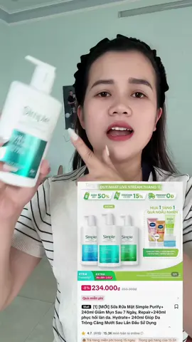 Sữa rửa mặt Simple Purify+ Gel Cleanser #mebaconuytin #dongianlaSimple #damunchonSimple #SkinTwin #hoptaccungUnilever 