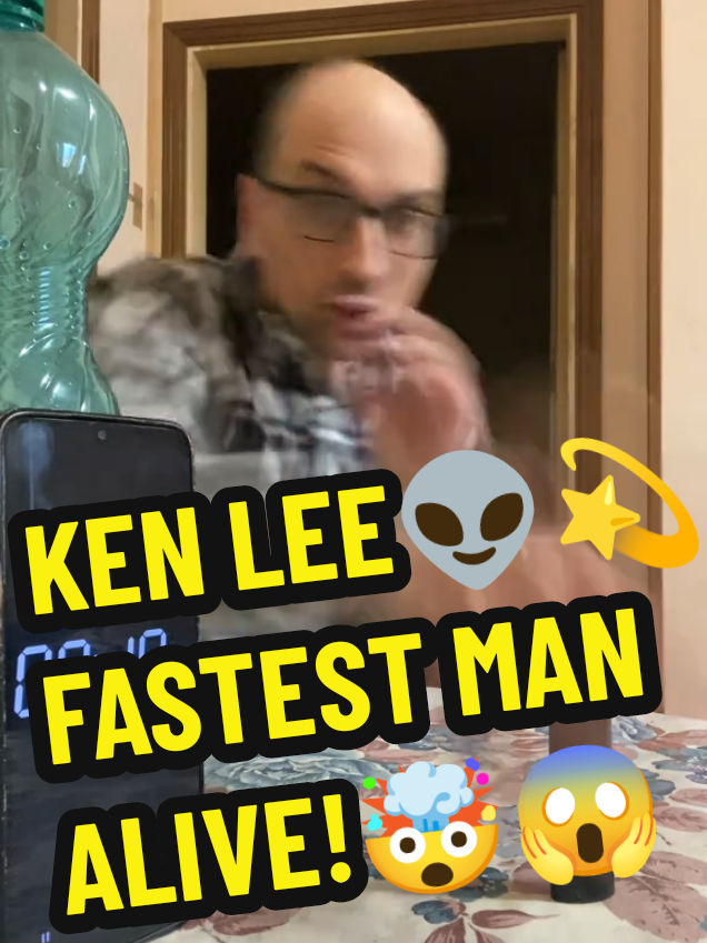 KEN LEE THE FASTEST MAN ALIVE!!!👽⚡️👀🌎😱 #kenleespeed👽⚡ #speedoflight⚡ #velocitadellaluce #fastestmanalive⚡️ #viral 