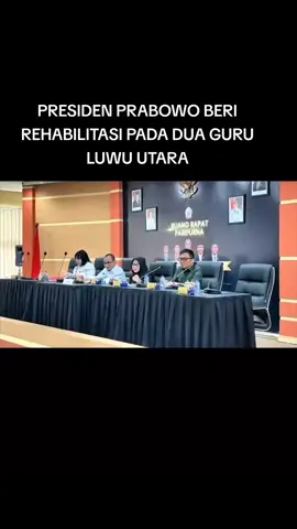 PRESIDEN PRABOWO BERI REHABILITASI PADA DUA GURU LUWU UTARA #sekolah #kepalasekolah #pengajar #presidenprabowo 