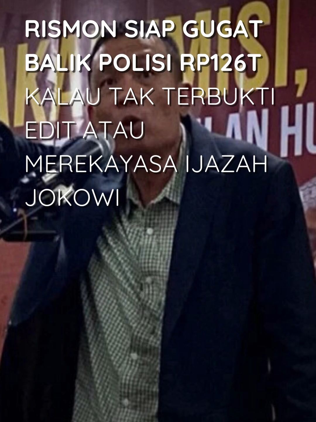 RISMON SIAP GUGAT BALIK POLISI RP126T KALAU TAK TERBUKTI EDIT ATAU MEREKAYASA IJAZAH JOKOWI #viral #fyp #roysuryo #rismonsianipar #poldametrojaya #jokowi