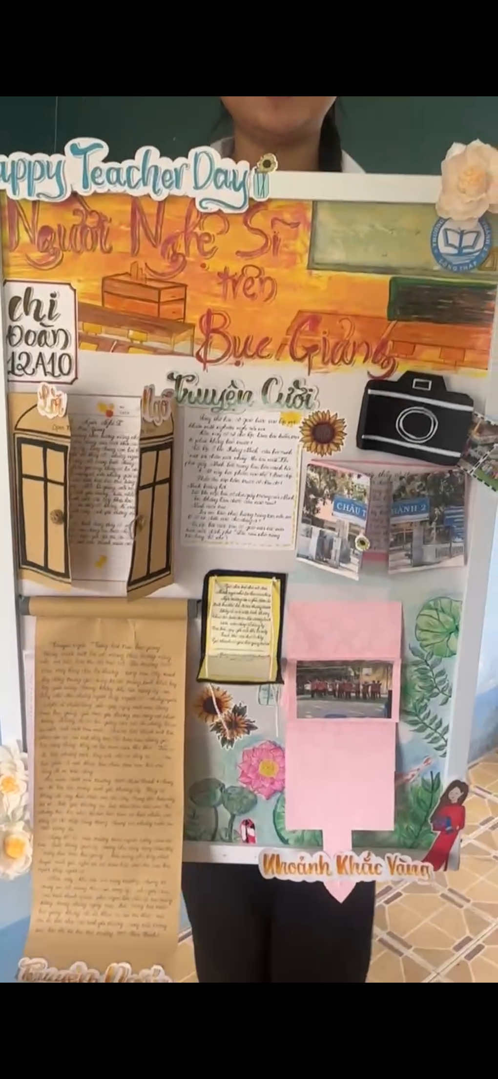 Báo tường 20/11 lớp mình 🫰🏻🫰🏻#thptchauthanh2 #school #12a10ct2 #fyp #LearnOnTikTok 