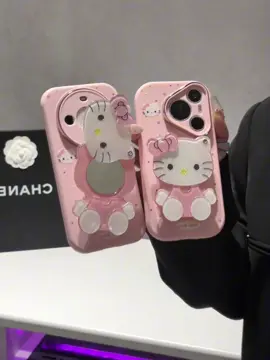 Vỏ điện thoại có gương Hello Kitty dễ thương 🎀 dùng cho iPhone & Android 📲💕#casing #phonecase #cute #case #iPhone17 #kitty #kittycase #mirrocase #mirro