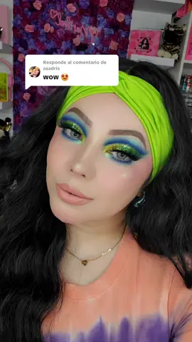 Respuesta a @asadris  maquillaje azul y verde hojuelas holographic ESMERALDA #maribelmakeup #sigueme #parati #viral #emprendedora 