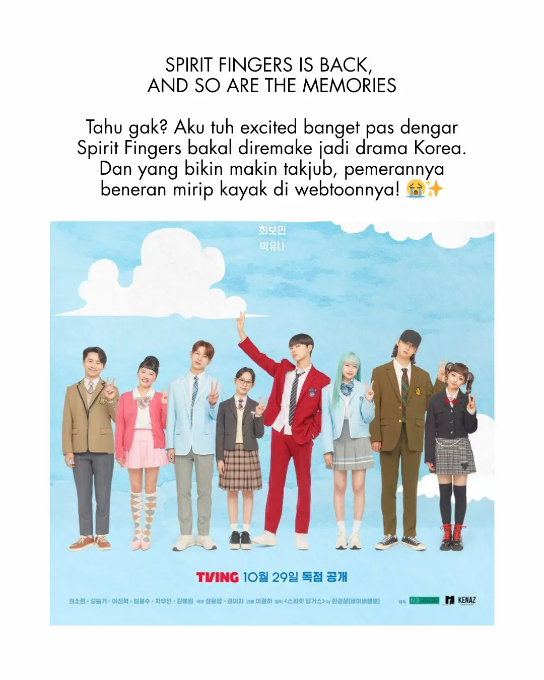 Bersinarlah dengan warna dirimu sendiri. Cari warna dan keotentikan dirimu sendiri. Siapa pun kamu, kamu berharga dan layak disukai oleh siapa pun. Terima dirimu sendiri, itu bikin hidup lebih tenang, walaupun di luar sana banyak yang gak memperlakukan kita dengan layak. Biarin aja, itu urusan mereka.  Foto di event Line Webtoon di hardisk, mager nyari karna udah lamaaaaa banget wkwkk. Gak nyangka versi drakornya di 2025 ngasih energi baru. Kyaaaaa!!!! Nampup jadi orang beneran hahaha. #spiritfinger #spiritfingers #spiritfingerswebtoon #spiritfingerskdrama #namkijeong 