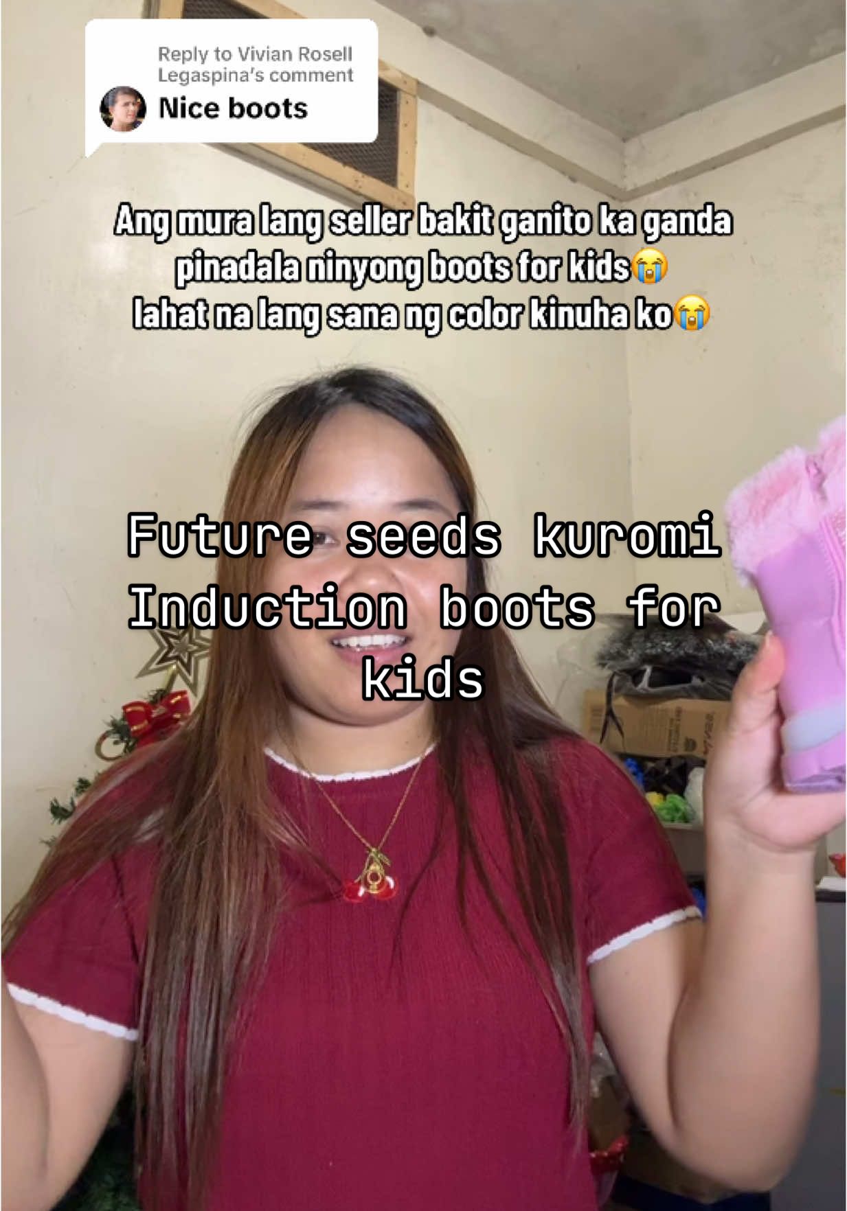 Replying to @Vivian Rosell  Legaspina nice quality talaga mi ang boots ganda pa ng design kuromi! #boots #kidsboots #kuromiboots 