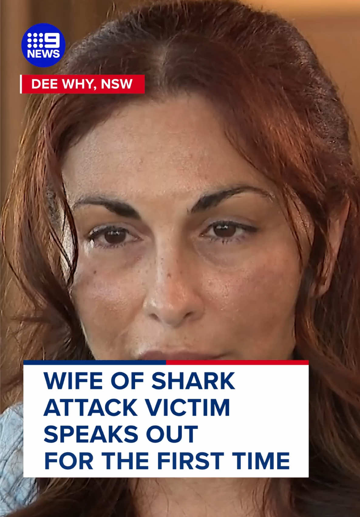Two months after Mercury Psillakis lost his life in a shark attack on Sydney's Northern Beaches, his wife Maria has spoken for the first time, calling for more efforts to prevent the same tragedy from happening to others. Watch the full interview on 9Now. #9News 