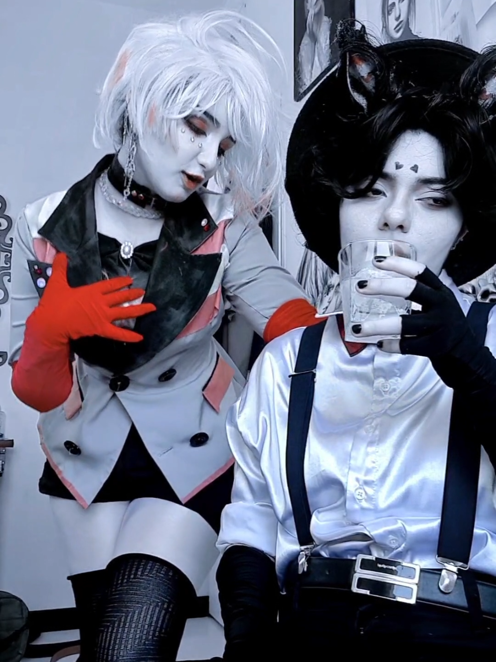 I'm crying over this (he loves me) #angeldust #hazbinhotel #huskerdust #angeldustcosplay #persian 