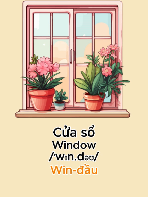 Từ vựng về ngôi nhà #hoctuvungtienganh #tiếnganhmỗingày #english #tienganhchobe 