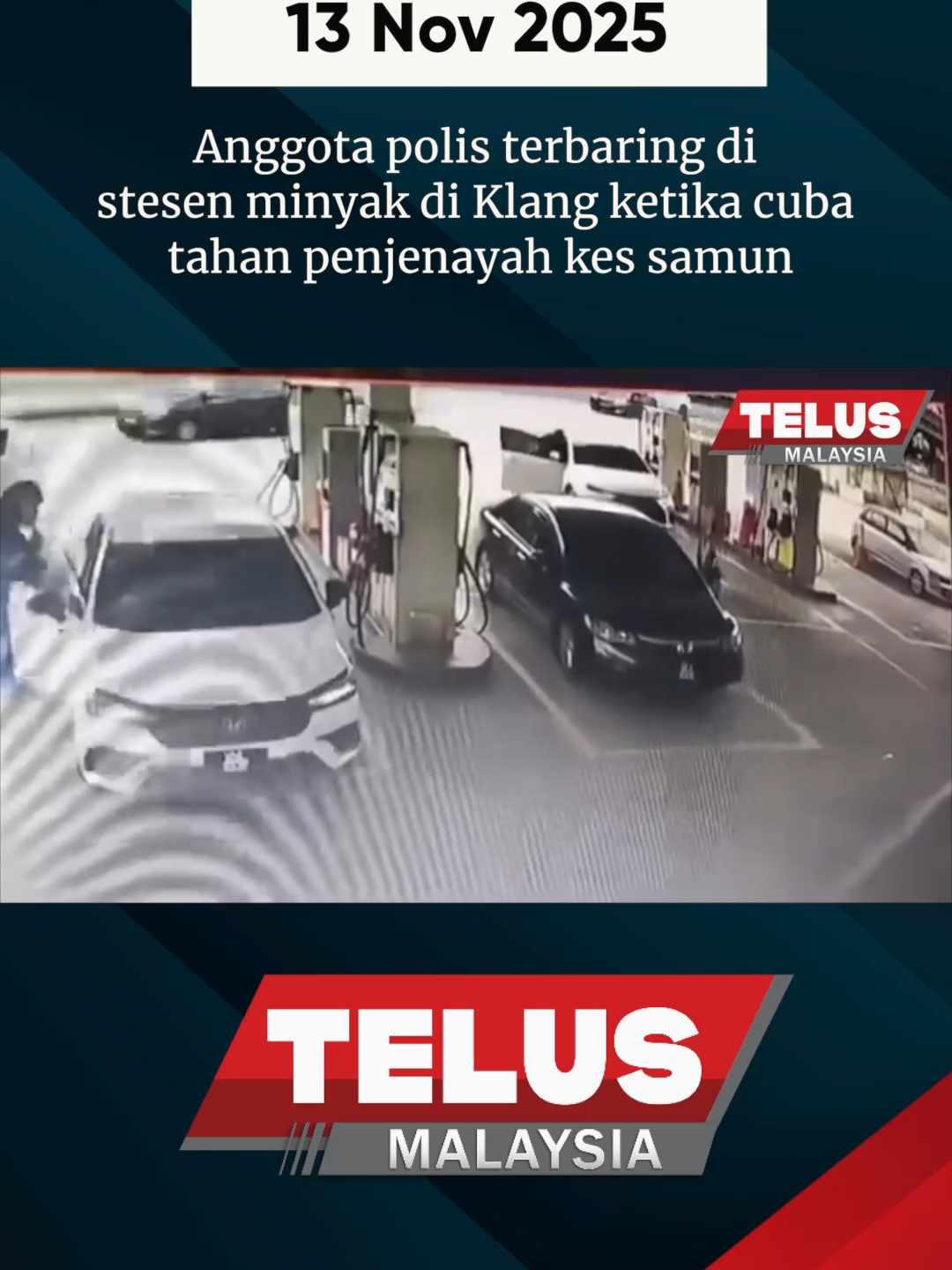Anggota polis terbaring di stesen minyak di Klang ketika cuba tahan penjenayah kes samun #latest #telus #anggota #polis #terbaring #stesenminyak #klang #ketika #cuba #tahan #penjenayah #kes #samun #trendingnewsmalaysia #fyp #foryoupage