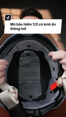 Mũ bảo hiểm 1/2 có kính ẩn thông hơi