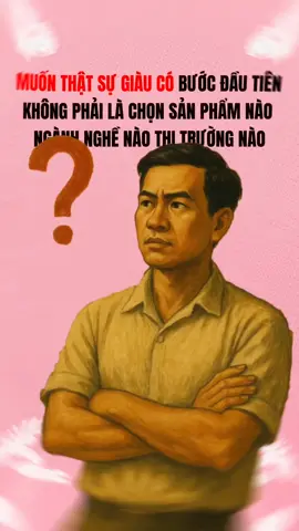 Muốn thật sự giàu có bước đầu tiên không phải là chọn sản phẩm nào ngành nghề nào thị trường nào...  #bimat #tuduy #baihoccuocsong  #trietlycuocsong #trituenguoixua 