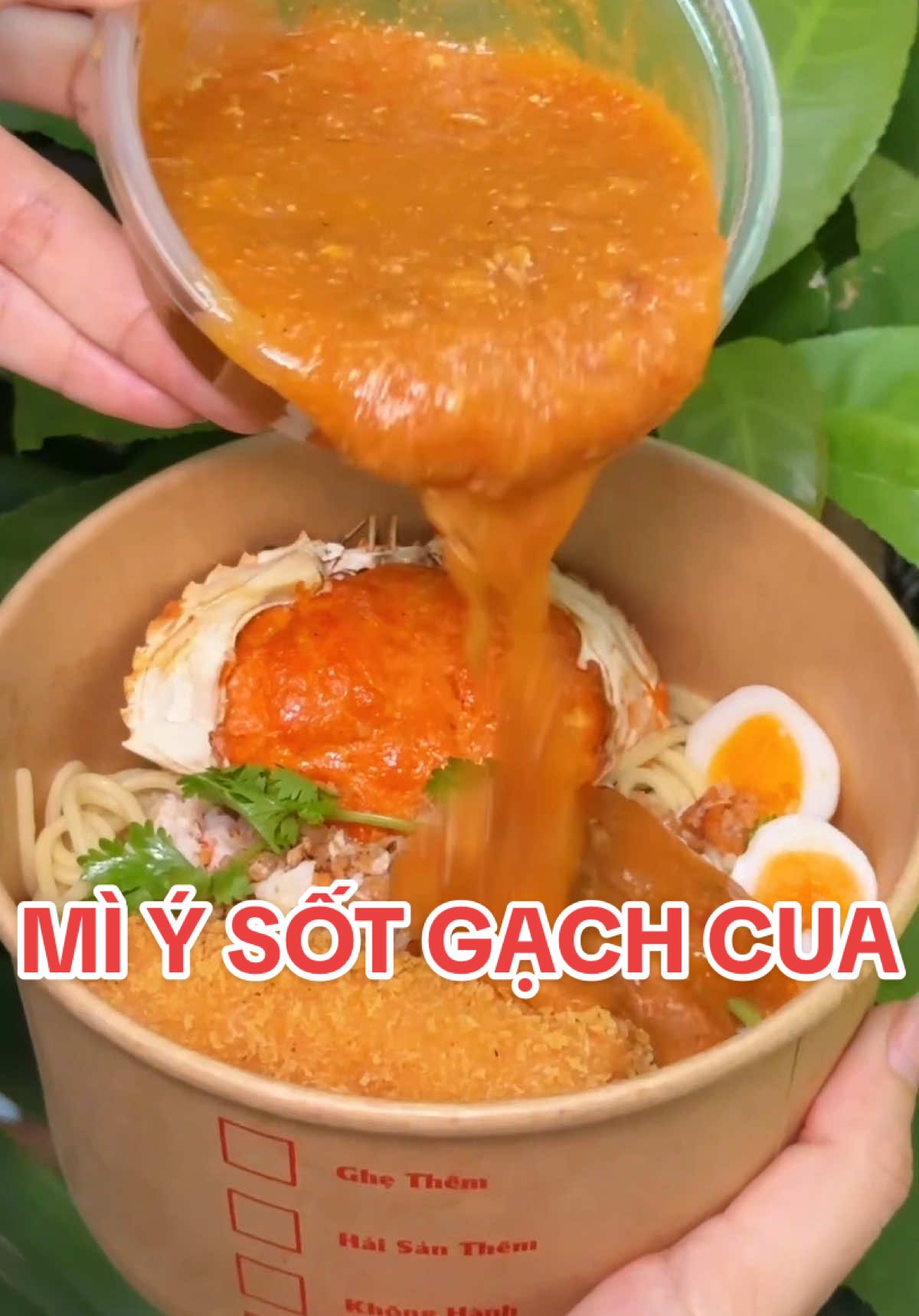 Mì ý sốt gạch cua #diannema #ancungtiktok 