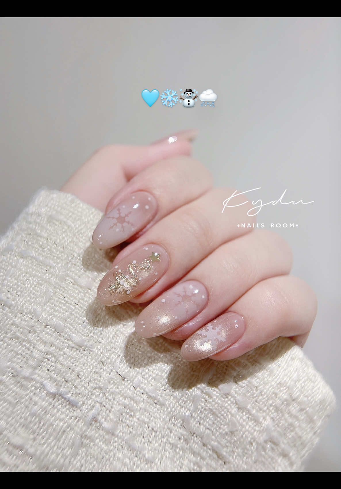 Noel 2026 🩵☃️🌨️ #xuhuongtiktok #kydunails #nailsblingbling #noel2026 #nailgiangsinh 