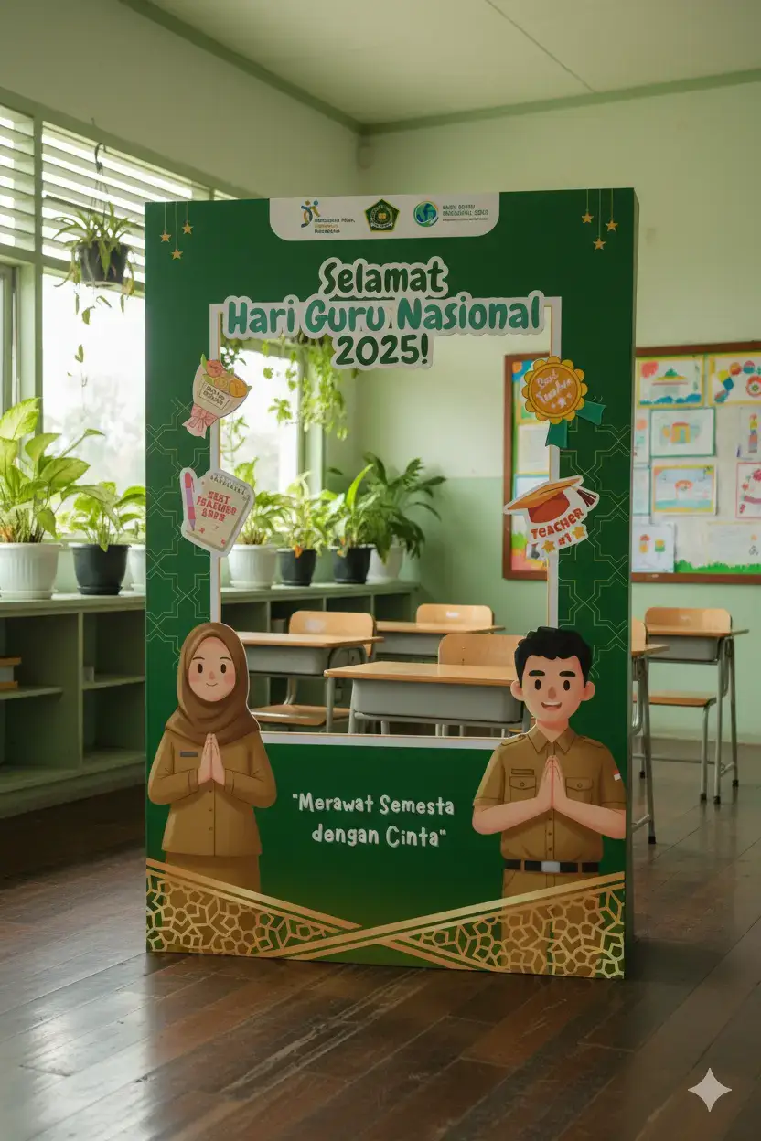 📸 Hari Guru makin seru dengan Photobooth Hari Guru Nasional 2025 – Versi Kemenag! Tema tahun ini: “Merawat Semesta dengan Cinta” 💚 Cocok buat dekorasi sekolah, madrasah, atau acara penghargaan guru 🏫✨ 📂 File sudah siap pakai! Cukup download – print – bolongin bagian tengahnya, langsung bisa foto bareng guru dan siswa 🥰 💡 Bonus: Ada elemen pendukung juga di file PDF (kalau mau pasang manual) 🎁 GRATIS! Tapi kalau mau edit warna, ganti logo, atau ubah tulisan sesukamu → tinggal tambah Add-On Rp5.000 aja! KLIK LINK DI BIO untuk dapatkan file nya sekarang!! #HariGuruNasional2025 #KemenagRI #PhotoboothGratis #DekorasiSekolah #GuruHebat #edulineid #TemplateGratis #HariGuru #PhotoboothKemenag #CanvaDesign #DigitalProduct #edulinecreation