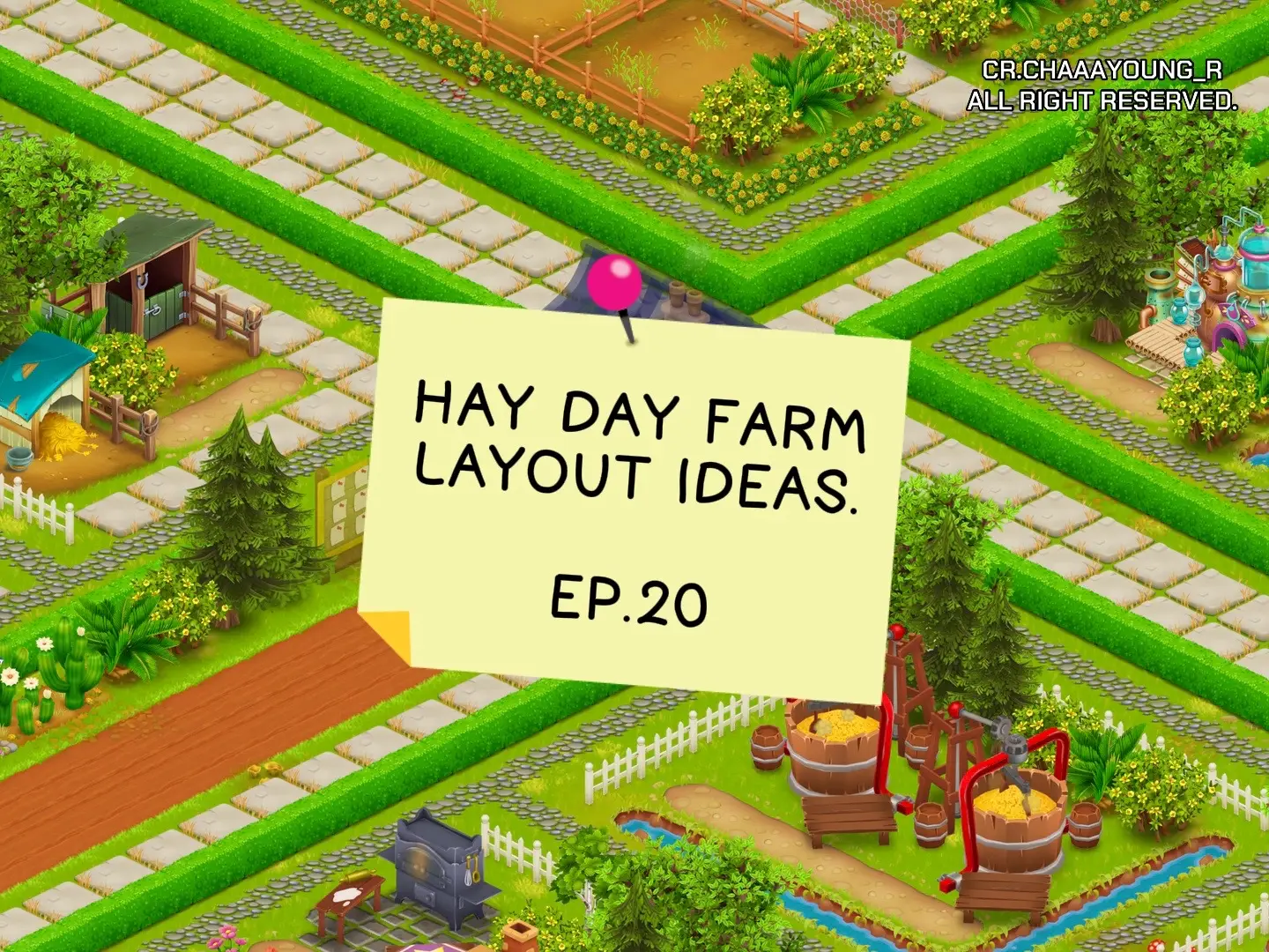 HAY  DAY  FARM  LAYOUT  IDEAS. EP.20 #hayday #haydaydesign #tiktok #ไอเดียแต่งฟาร์ม #ออกแบบฟาร์มhayday