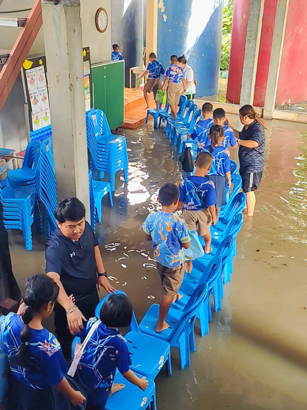 📣อยุธยาาาาาาา!! #วิถีชีวิตแบบคนอยุธยา  #พื้นที่รับน้ำ🥹  #โรงเรียนวัดลาดระโหง #บางปะอิน 