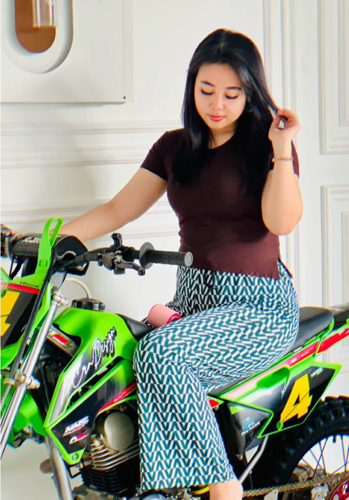 Jarang jarang nih 🤪💚 #trail #trailadventureindonesia #klx #klx140 #fyp 